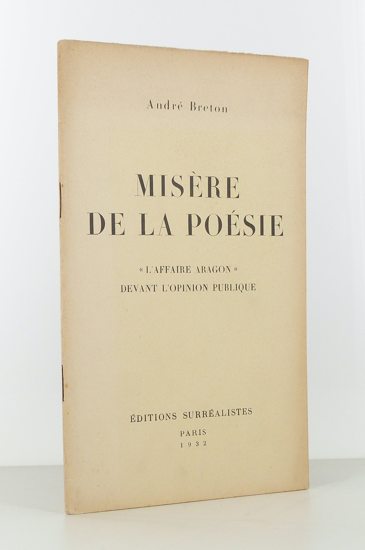 Misère de la poésie. "L'affaire Aragon"