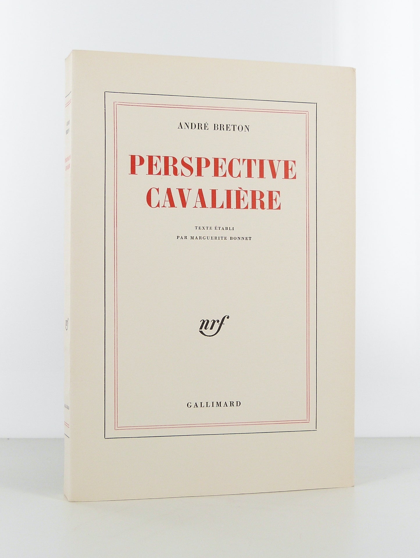 Perspective cavalière. Texte établi par Marguerite Bonet.
