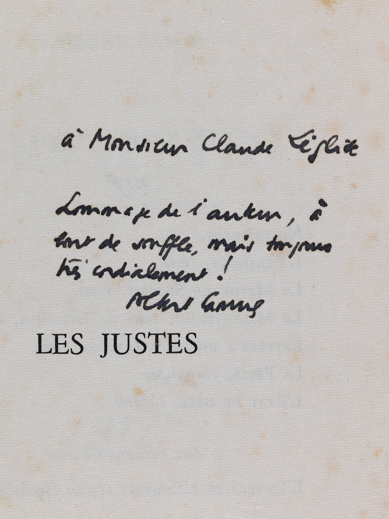 Les Justes. Pièce en cinq actes.