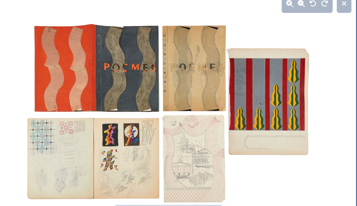 Ensemble de maquettes de reliures de Paul Bonet