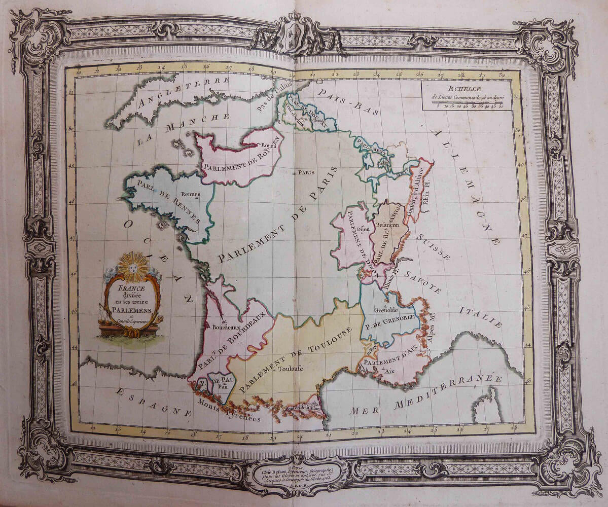 Coup d'oeil général sur la France pour servir d'introduction au tableau analytique et géographique de ce royaume Dressé par différens géographes, dont les ouvrages sont aussi connus qu'estimés, faisant partie de l'Atlas historique de la France ancienne &