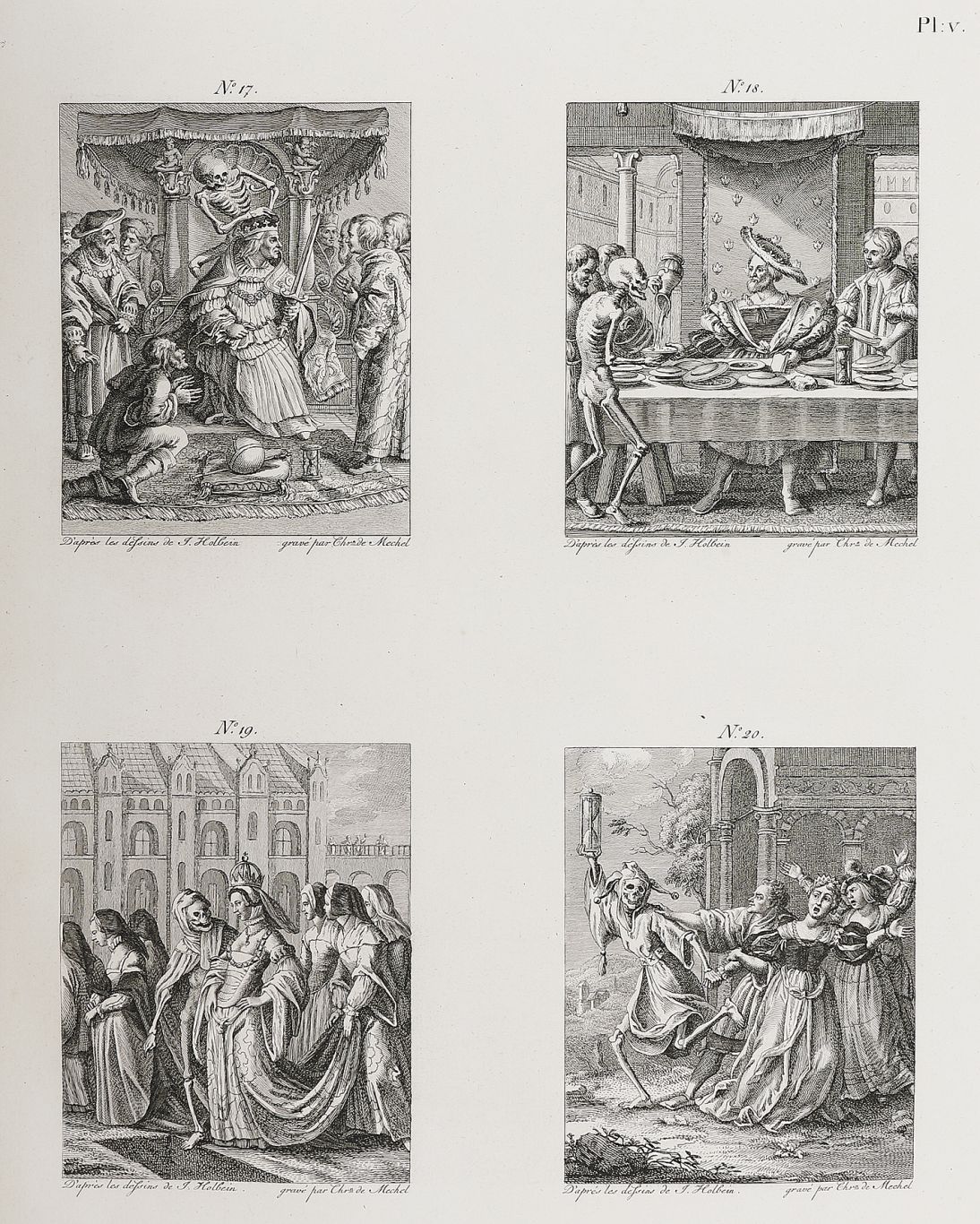 Œuvre de Jean Holbein ou Recueil de gravures d’après ses plus beaux ouvrages de ce fameux peintre.