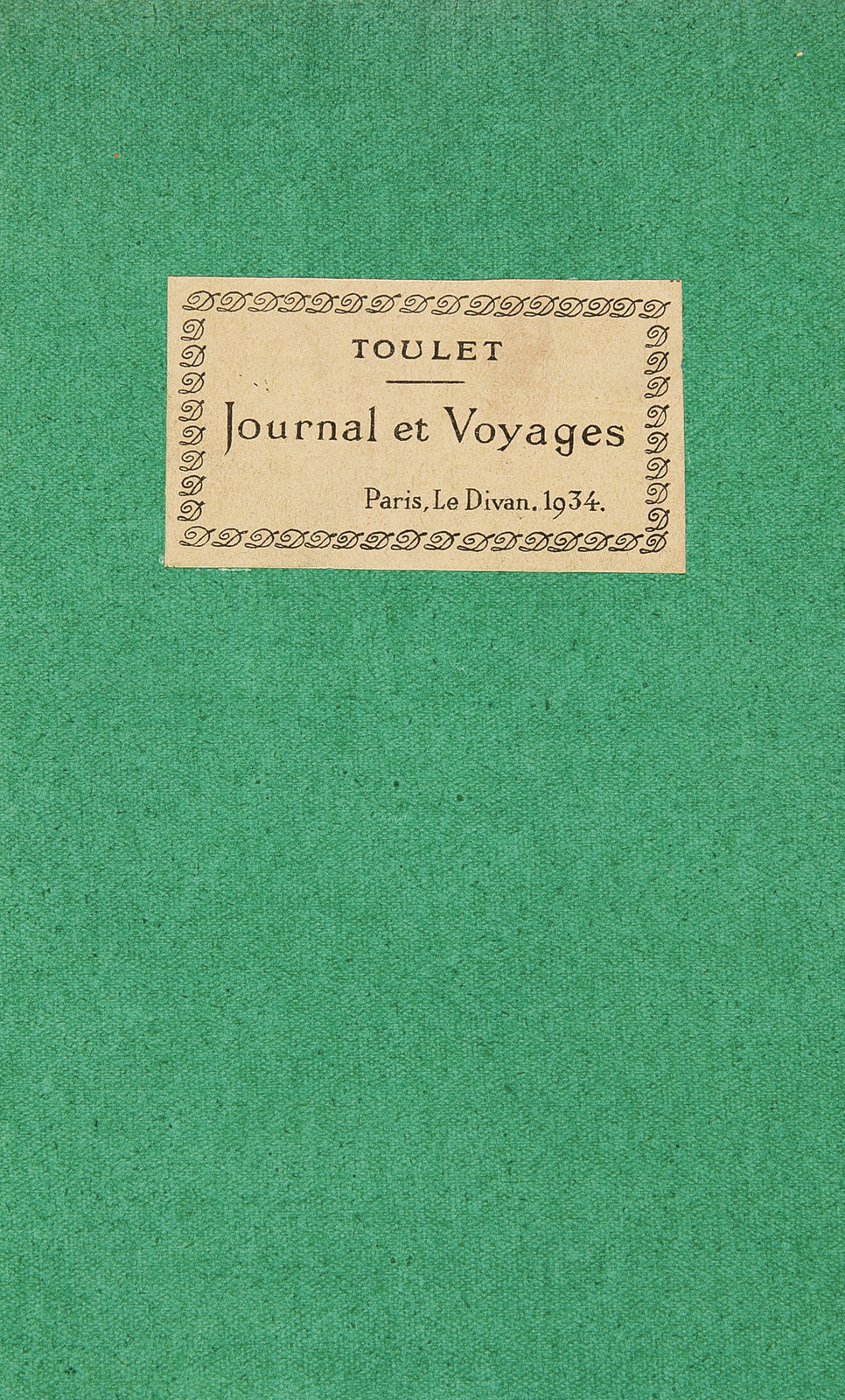 Journal et voyages.