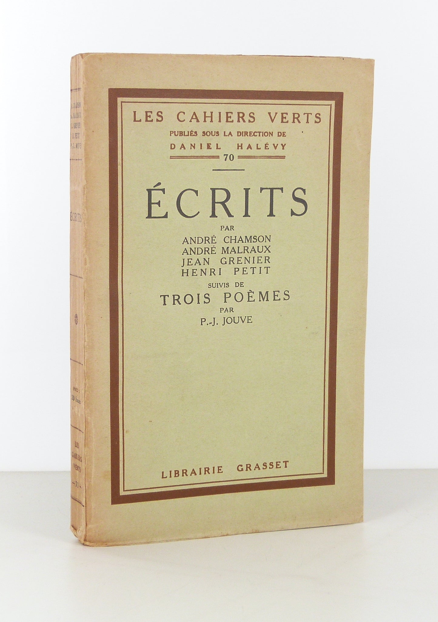 Écrits suivis de trois poèmes par P.-J. Jouve