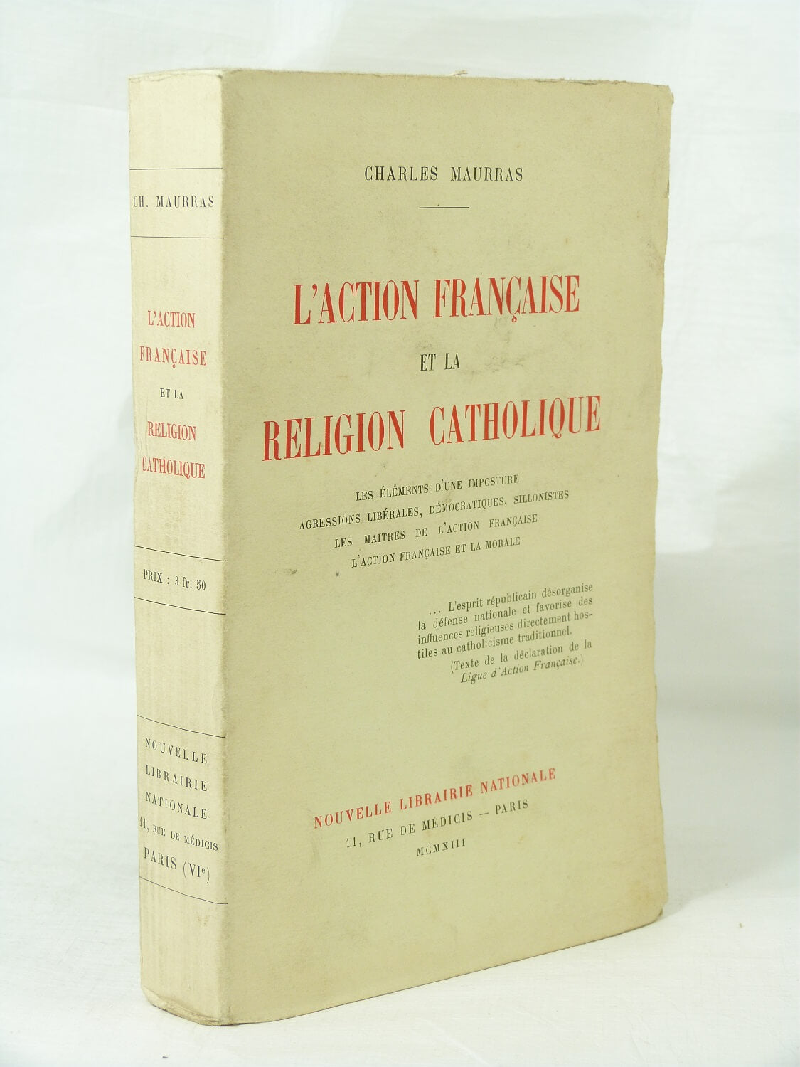 L'Action française et la religion catholique