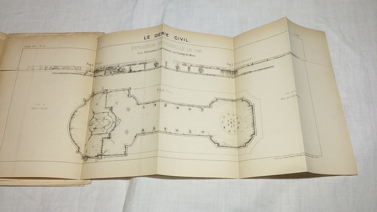 Les fontaines lumineuses à l'exposition de 1889.