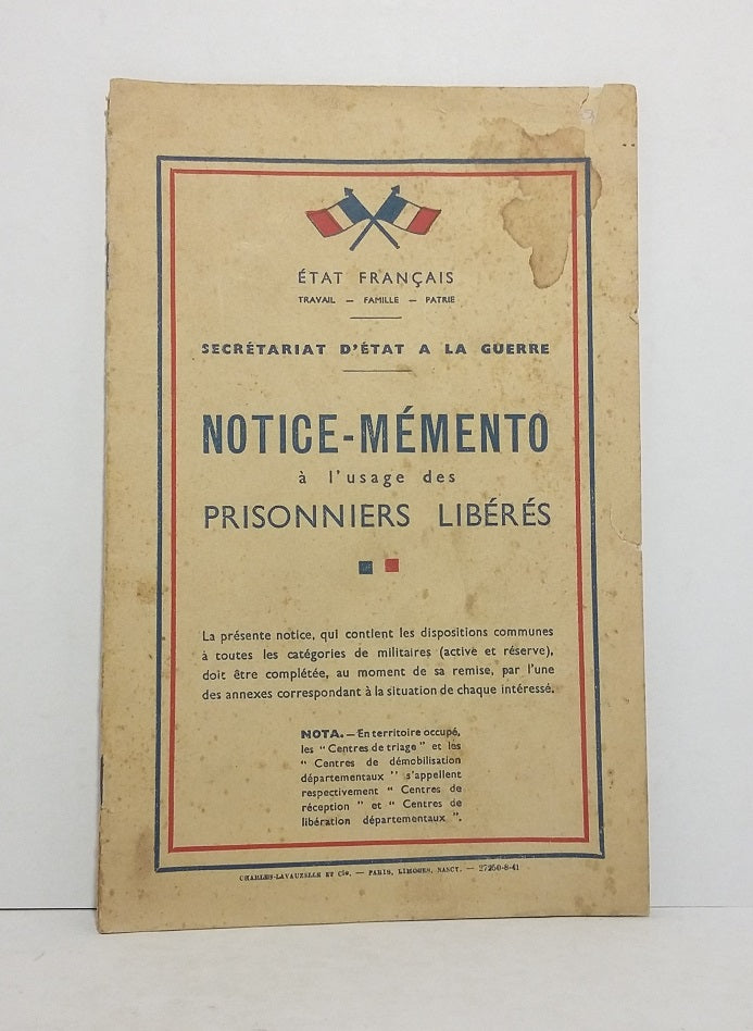Memo for released prisoners.