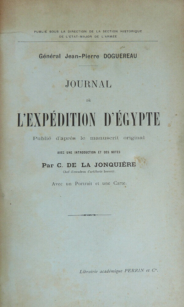 Journal of the Egyptian Expedition published from the original manuscript