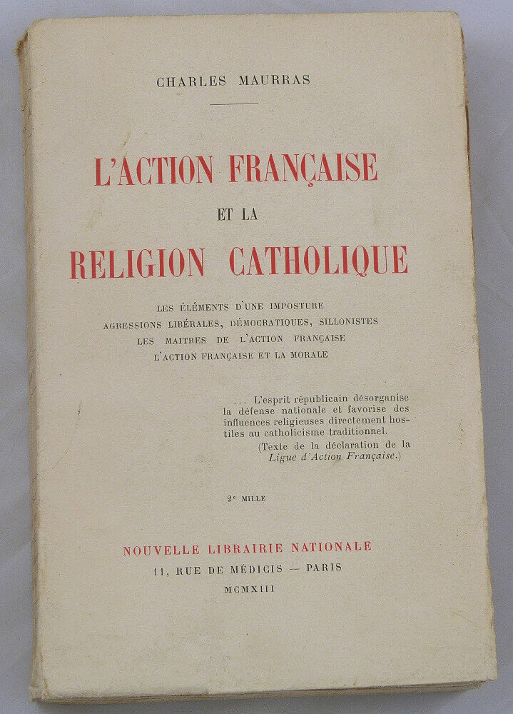 L'Action française et la religion catholique