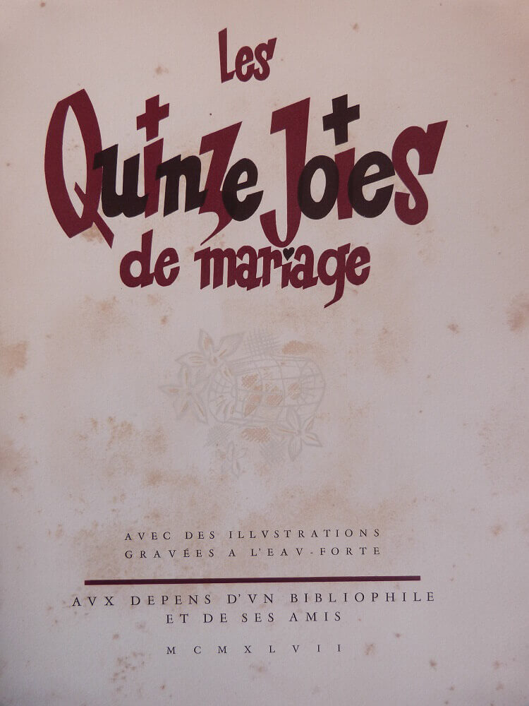 The Fifteen Joys of Marriage