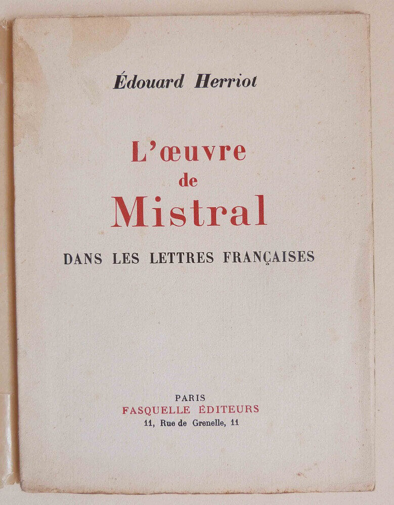 Mistral's work in French literature