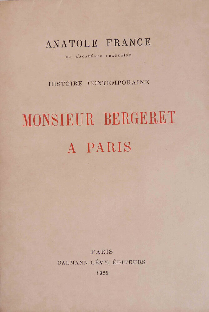 Monsieur Bergeret à Paris