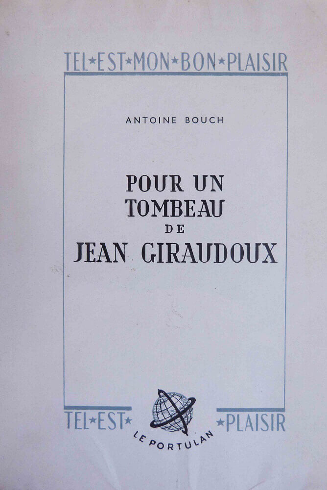 Pour un tombeau de Jean Giraudoux