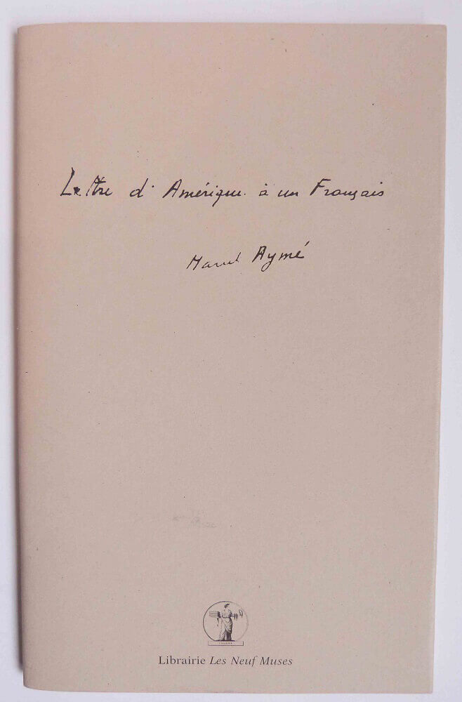 Lettre d'Amérique à un Français