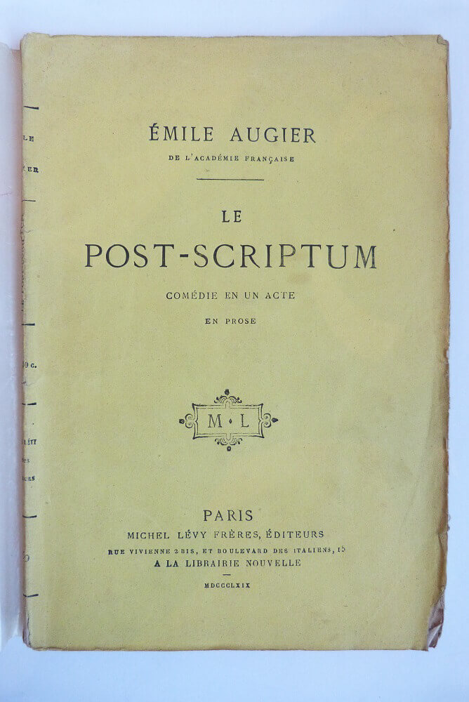 The Postscript, a comedy in one act in prose