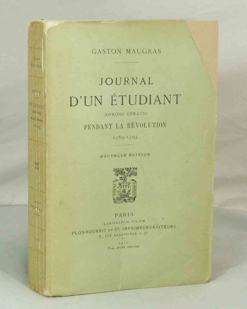 Journal d'un étudiant pendant la Révolution 1789-1793