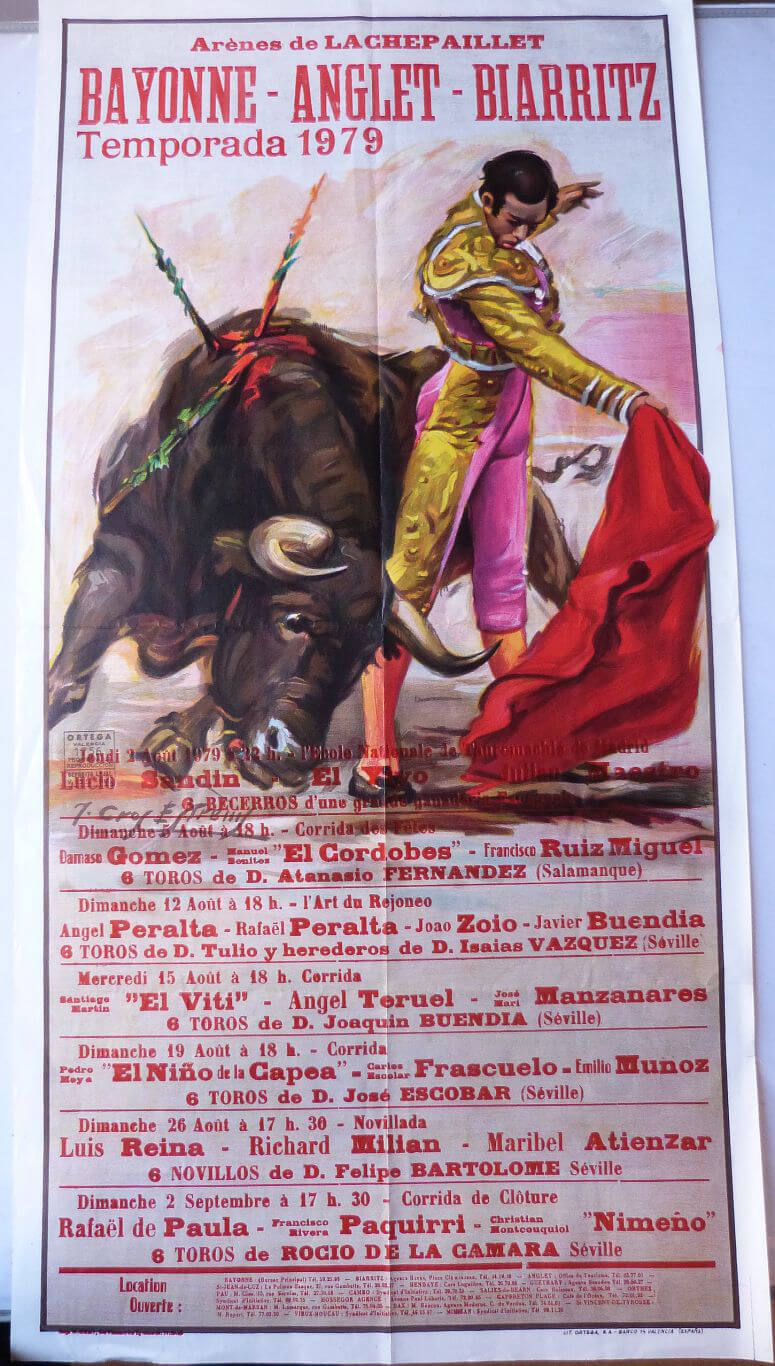 Bullfighting poster 1979