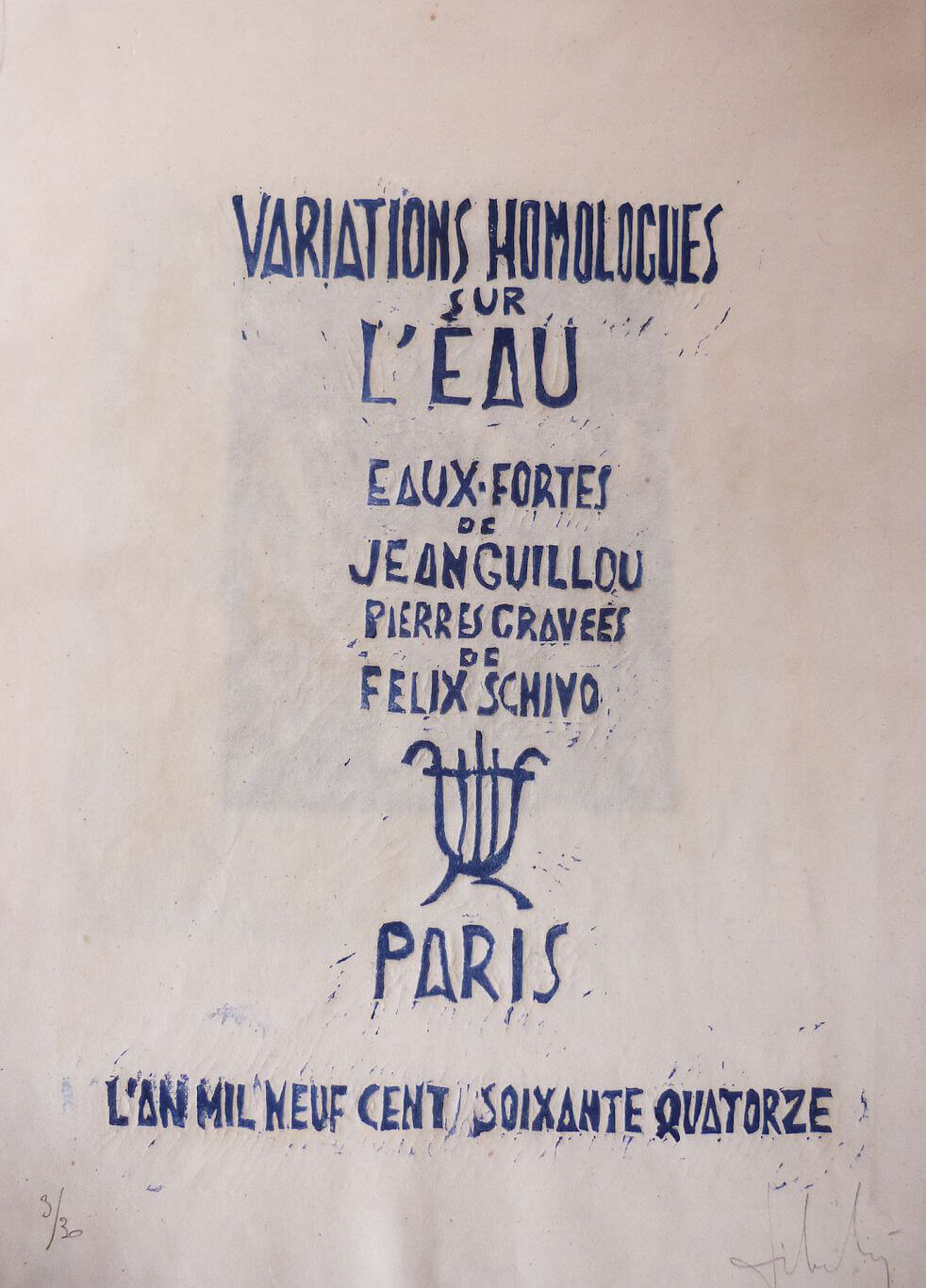 Variations homologues sur l'eau