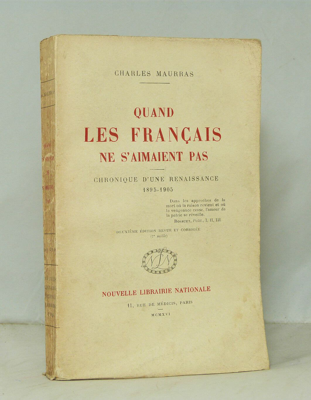 Quand les Français ne s'aimaient pas.