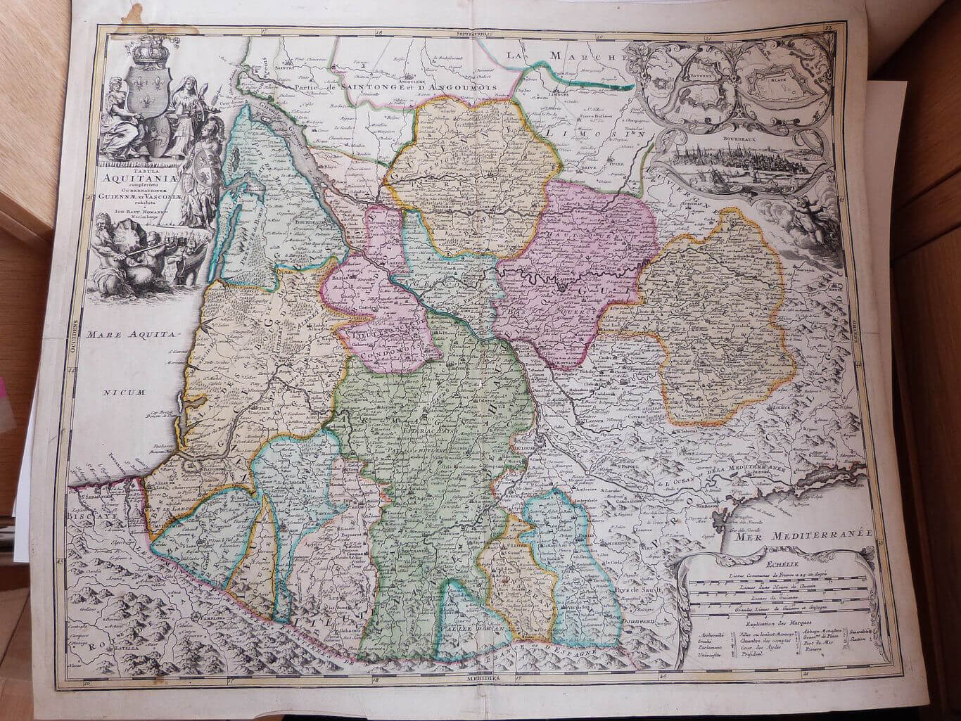 Map of Aquitaine: Tabula Aquitaniae