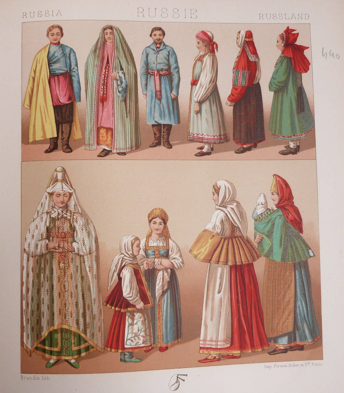 Historic Costume. Five hundred plates, three hundred in color, gold and silver, two hundred in camaieu. With explanatory notes and a historical study