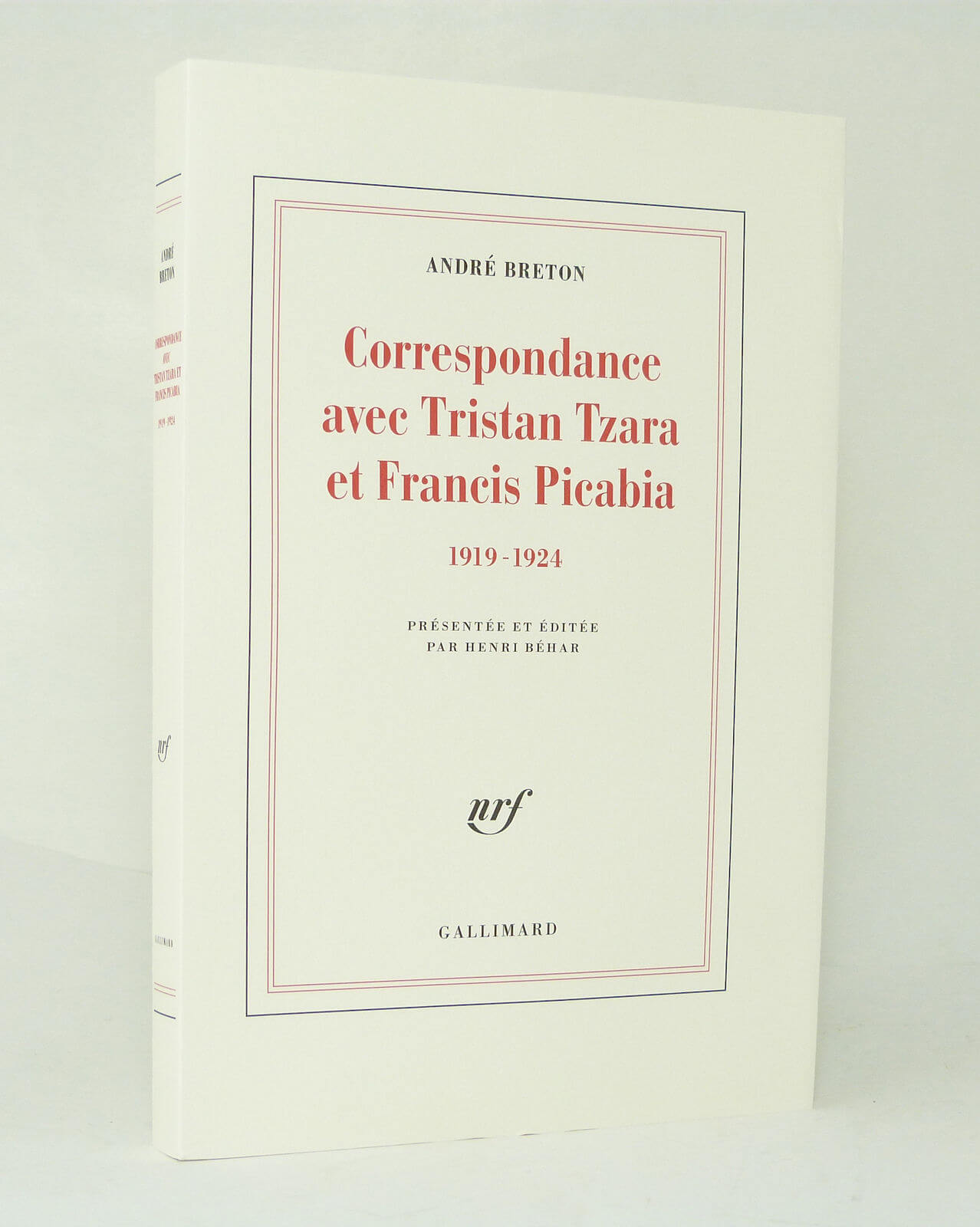 Correspondance avec Tristan Tzara et Francis Picabia (1919-1924).