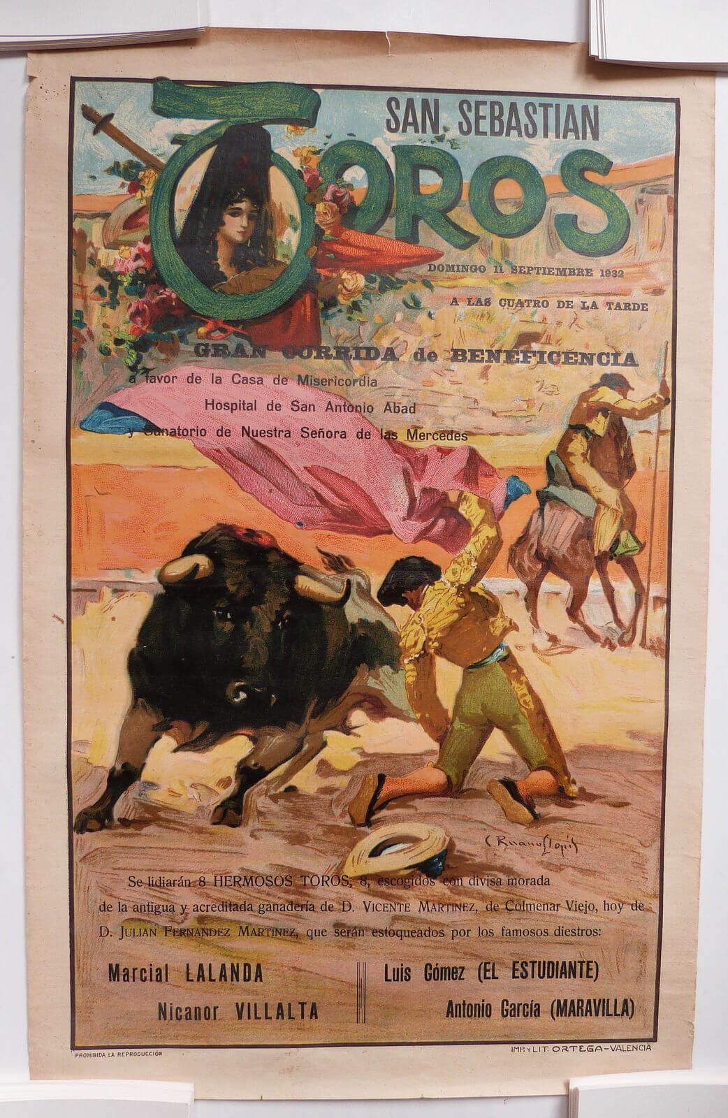 Bullfight San Sebastian 1932, Grand Charity Bullfight