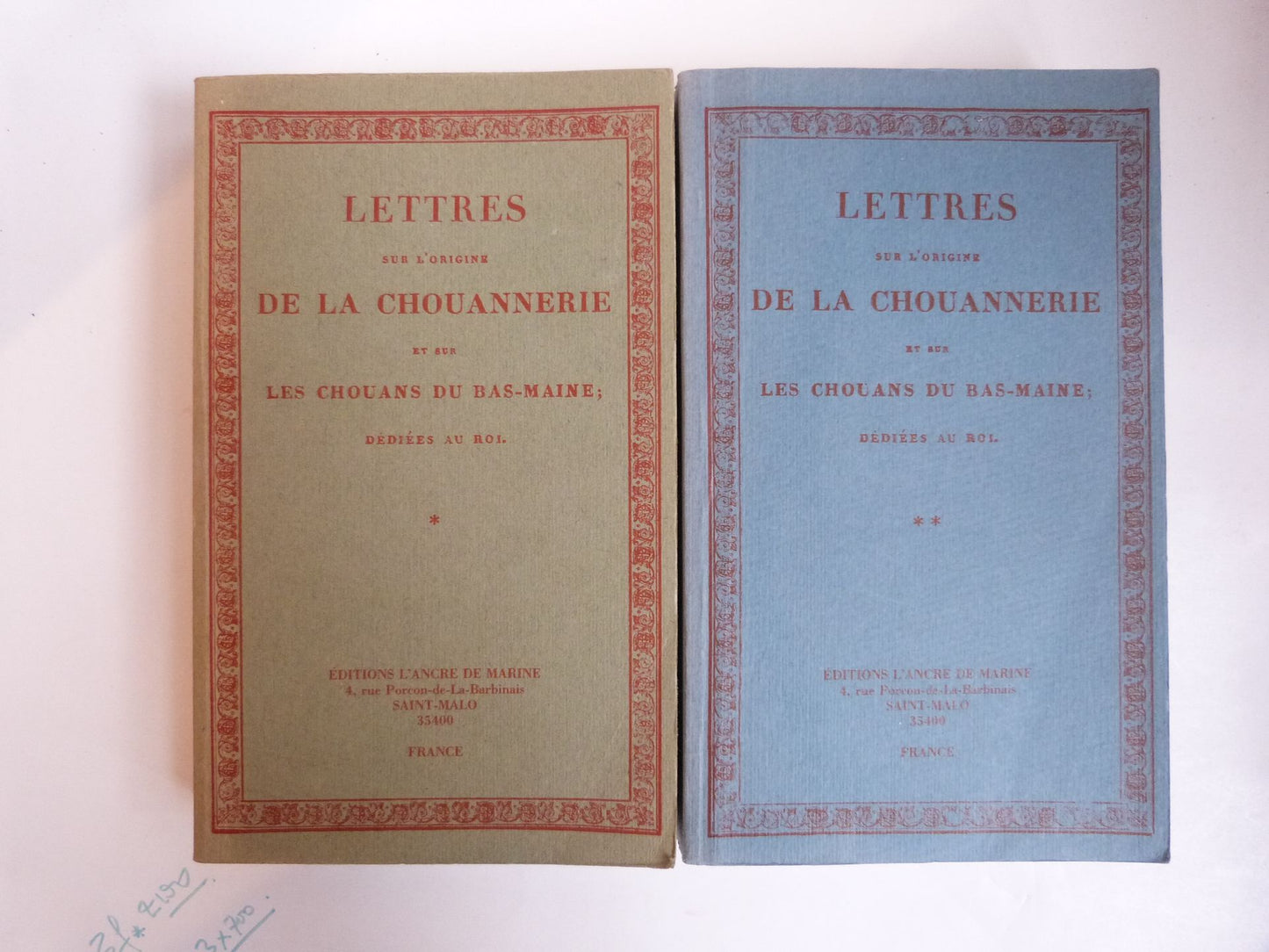 Letters on the Origin of the Chouannerie and on the Chouans of Bas-Maine