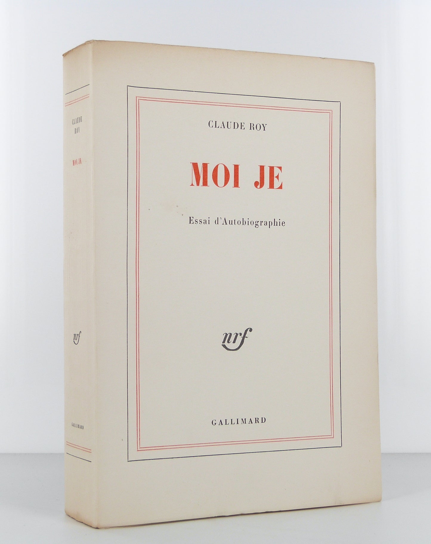 Moi je, essai d'autobiographie