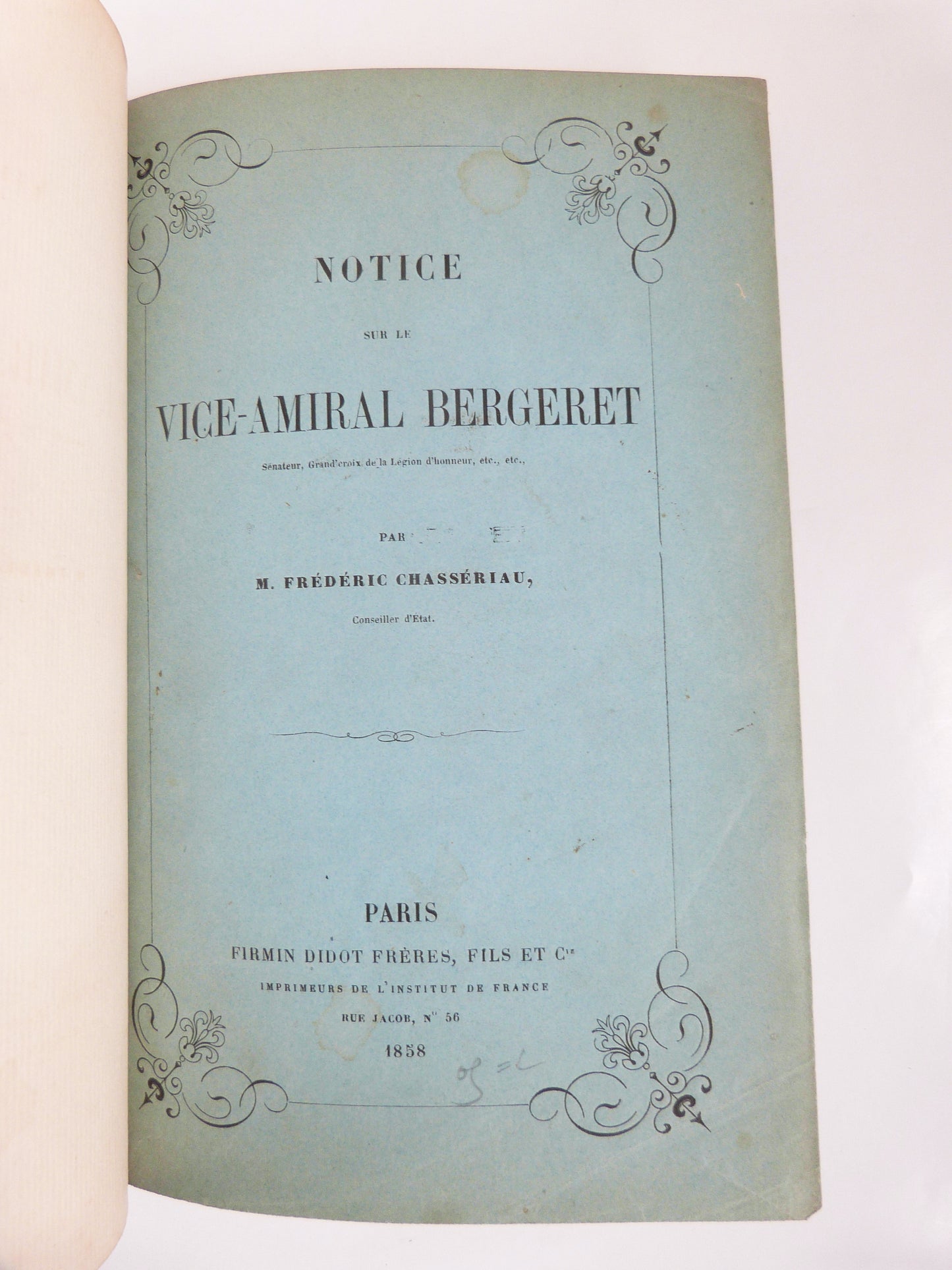 Notice sur le vice-amiral Bergeret