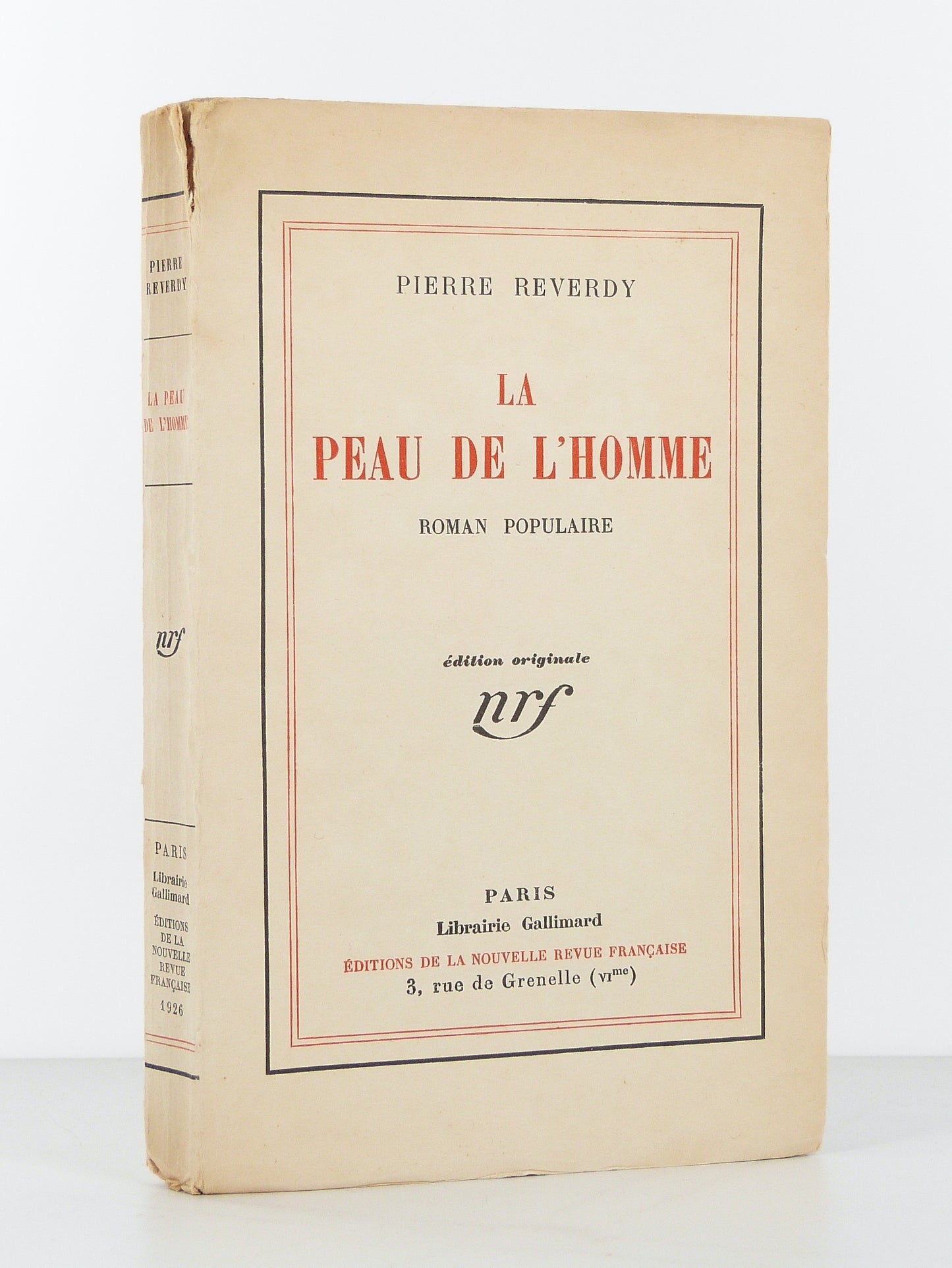 La peau de l'Homme, roman populaire.