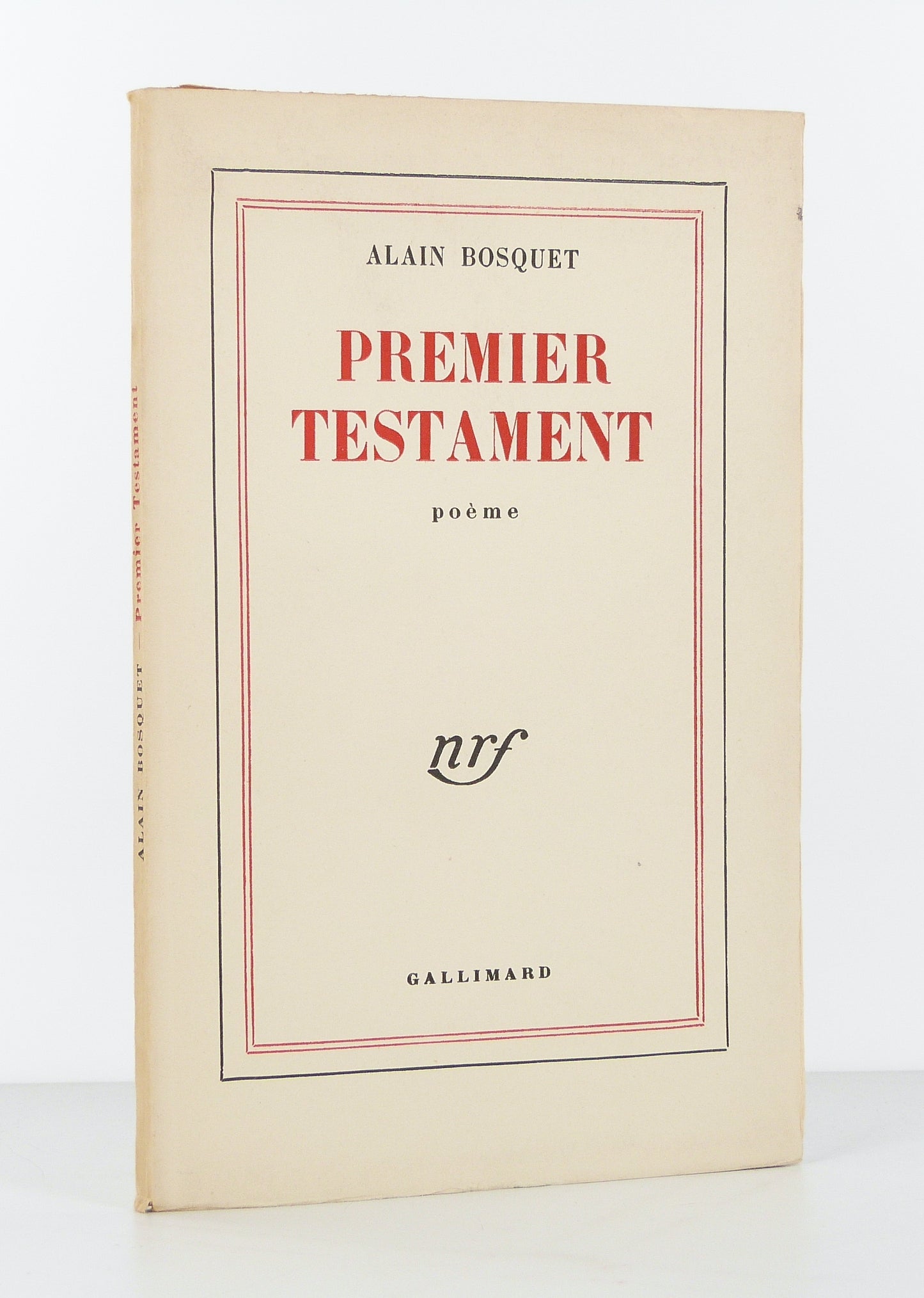 Premier testament. Poème.