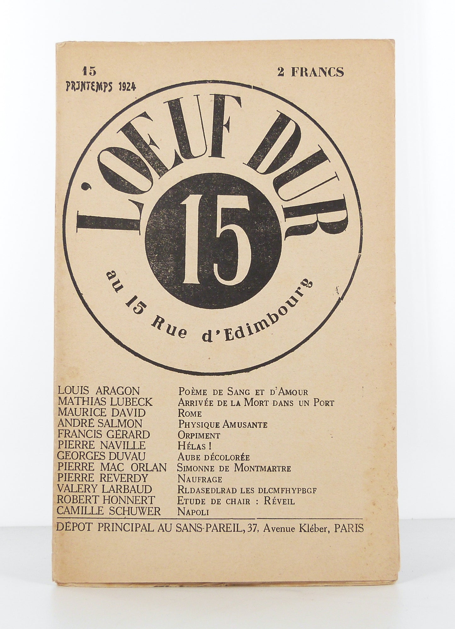 L'Oeuf dur, n°15 / printemps 1924