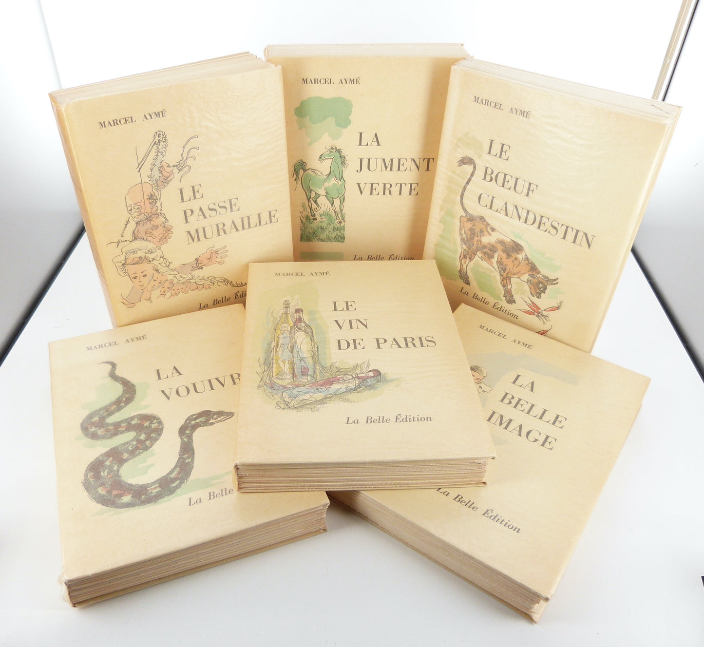 The Paris Wine - The Clandestine Beef - The Man Who Walked Through Walls - The Beautiful Image - The Vouivre - The Green Mare. 6 Volumes.