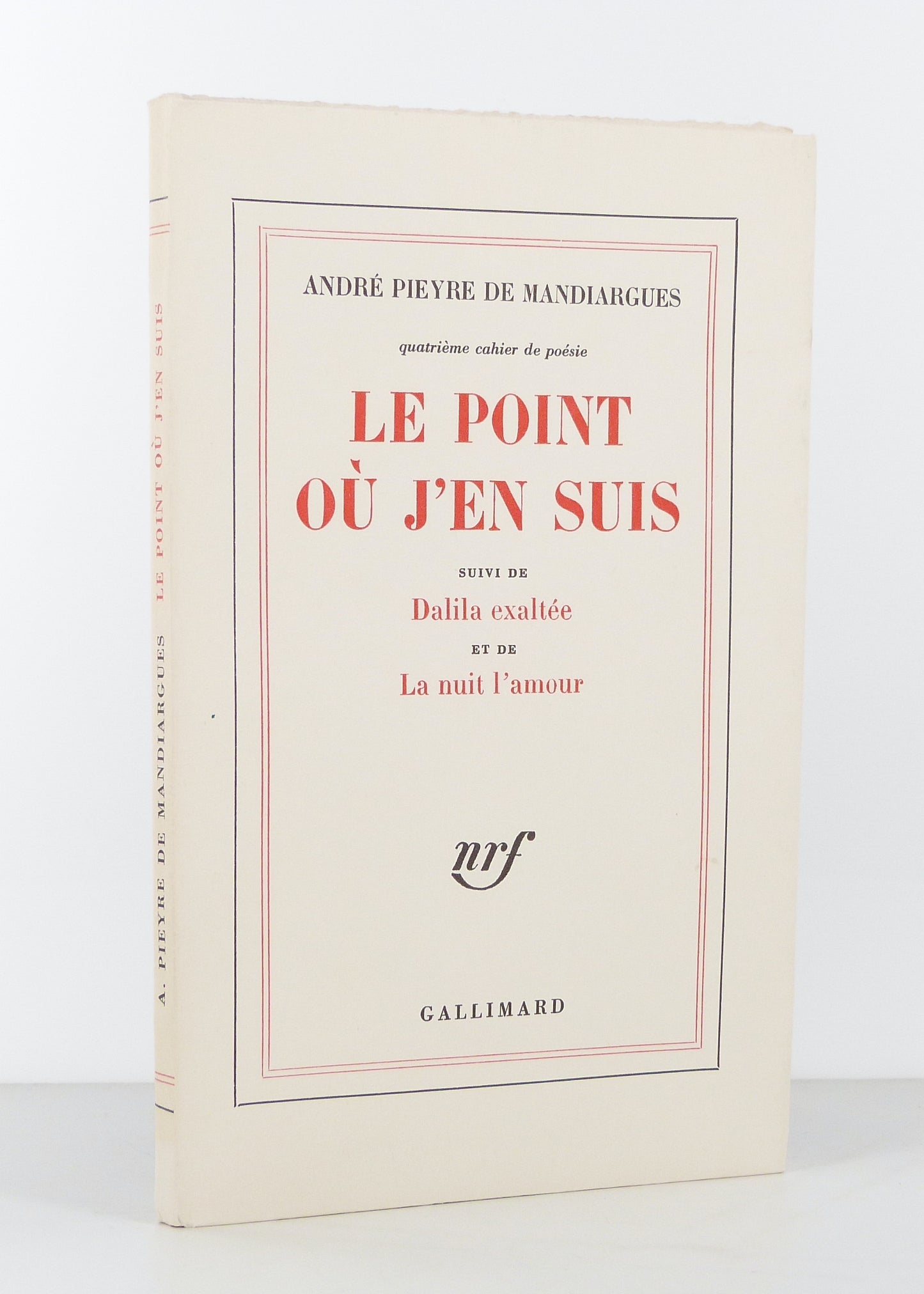 Le point où j'en suis, Suivi de Dalida exaltée et de La nuit l'amour