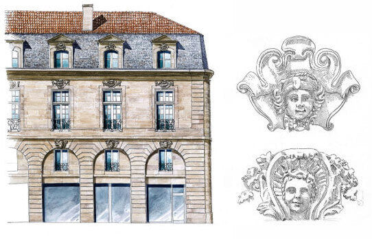 Place Gambetta - Façades et Mascarons