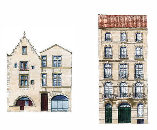 Rue des Bahutiers et rue de la Fusterie