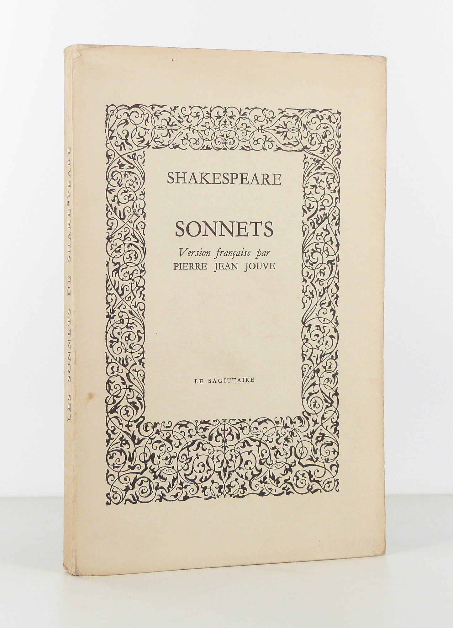 Sonnets. Version française par Pierre Jean Jouve.