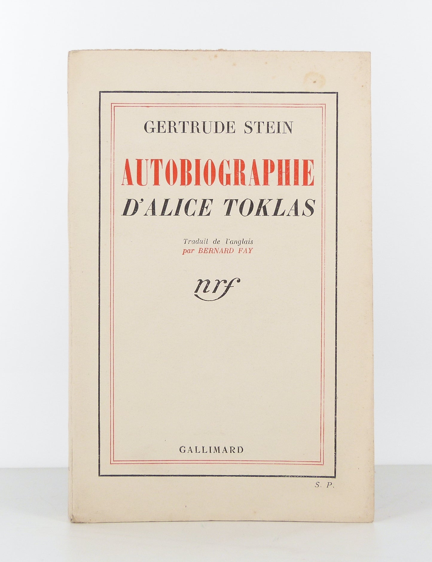 Autobiographie d'Alice Toklas