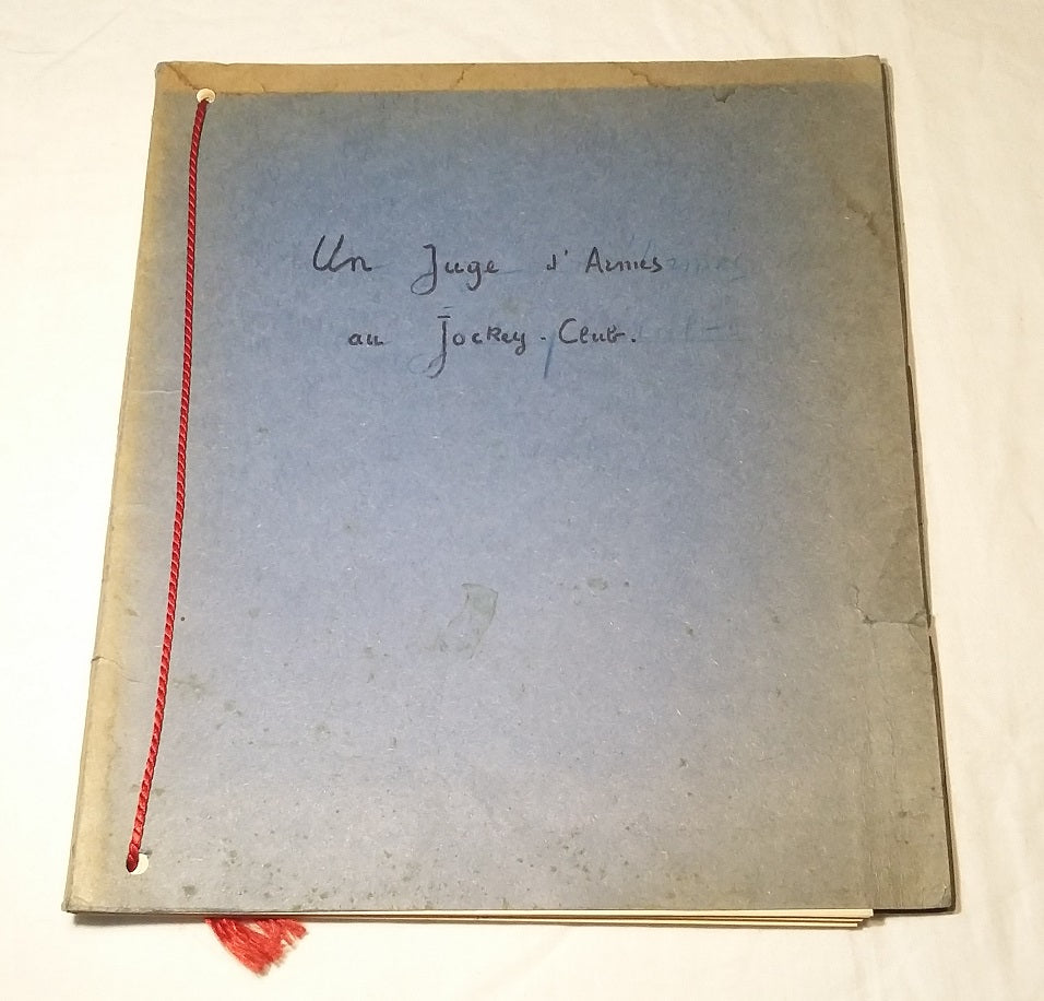 Un Juge d'Armes au Jockey-Club
