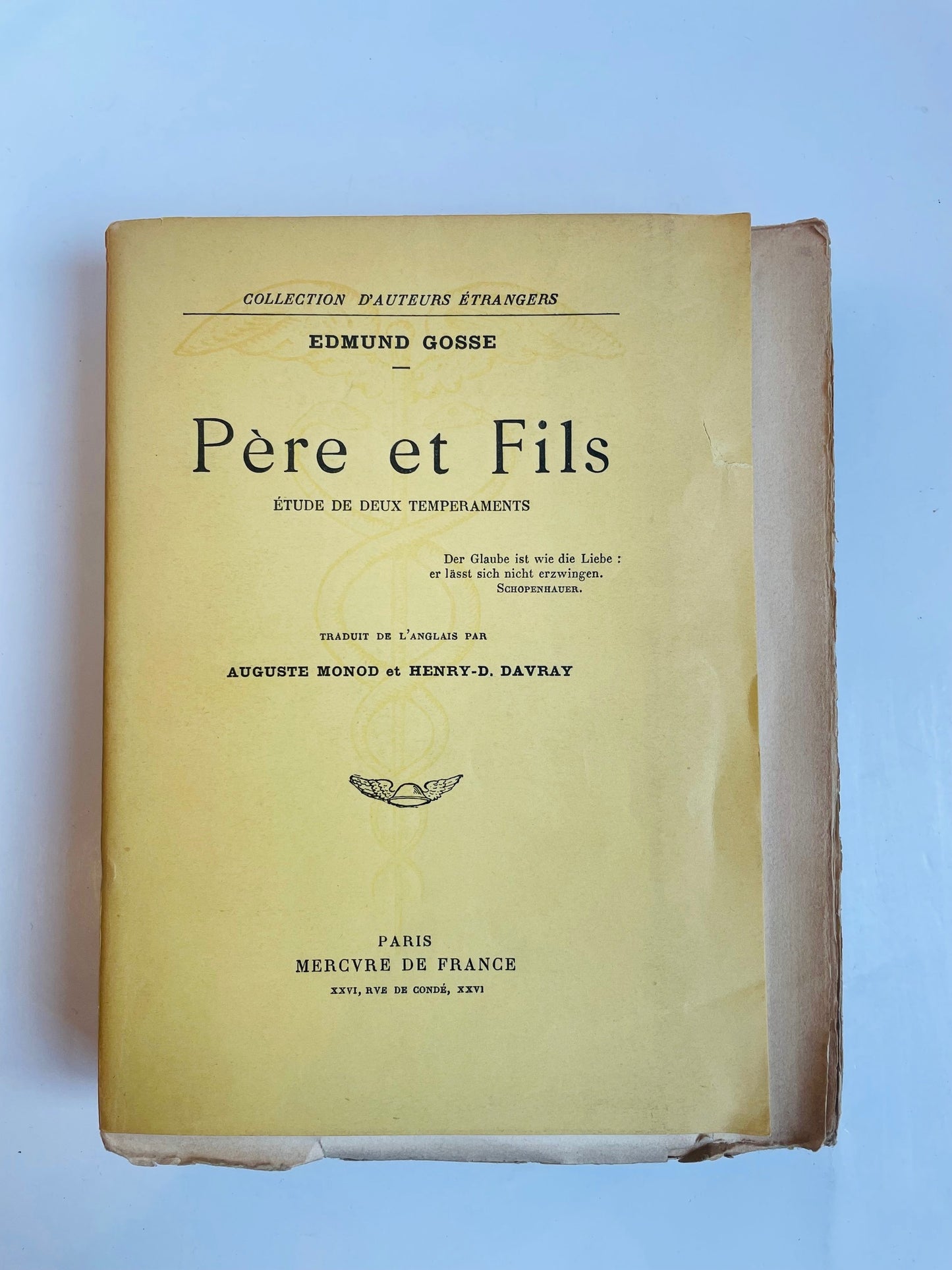 Père et Fils. Etude de deux tempéraments