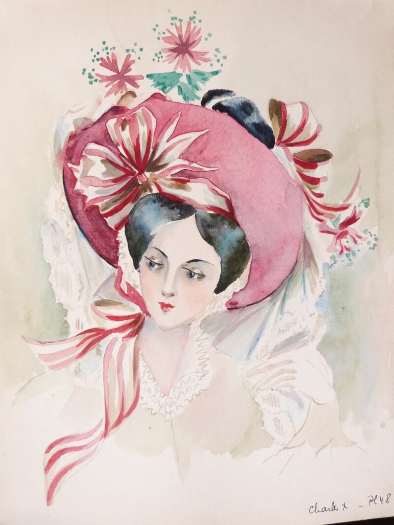 Histoire de la coiffure féminine française et de tout ce qui concerne la  tête en général (chapeaux, cheveux, maquillage, parfum). - Librairie KOEGUI