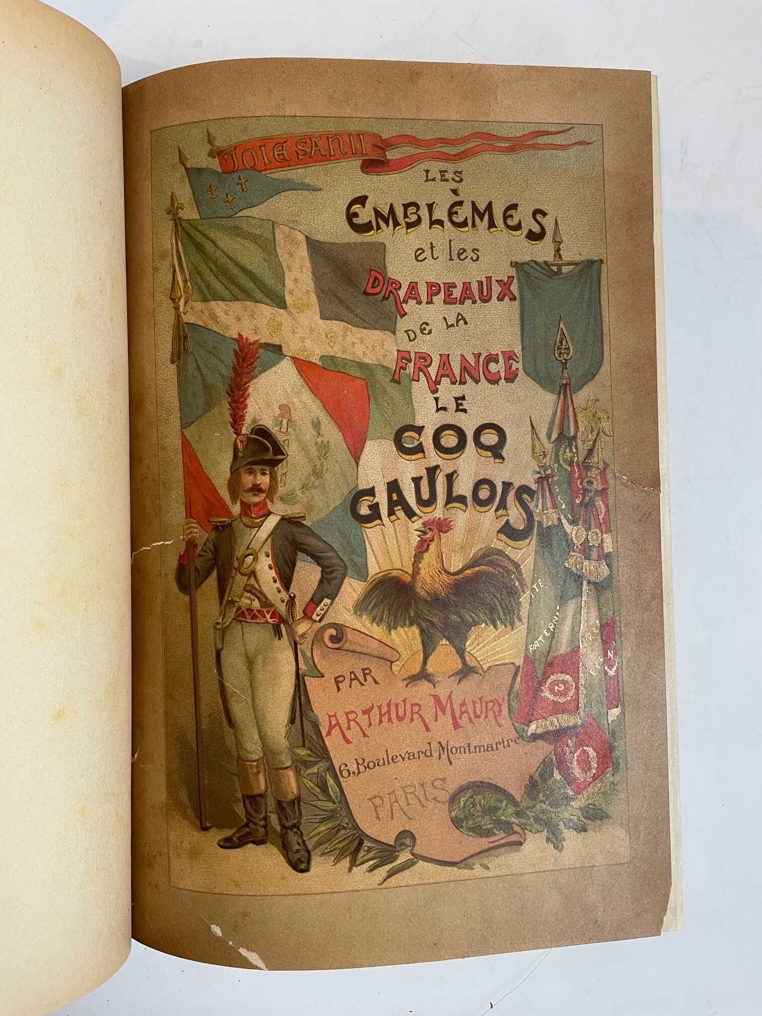 Les emblèmes et les drapeaux de la France. Le coq gaulois