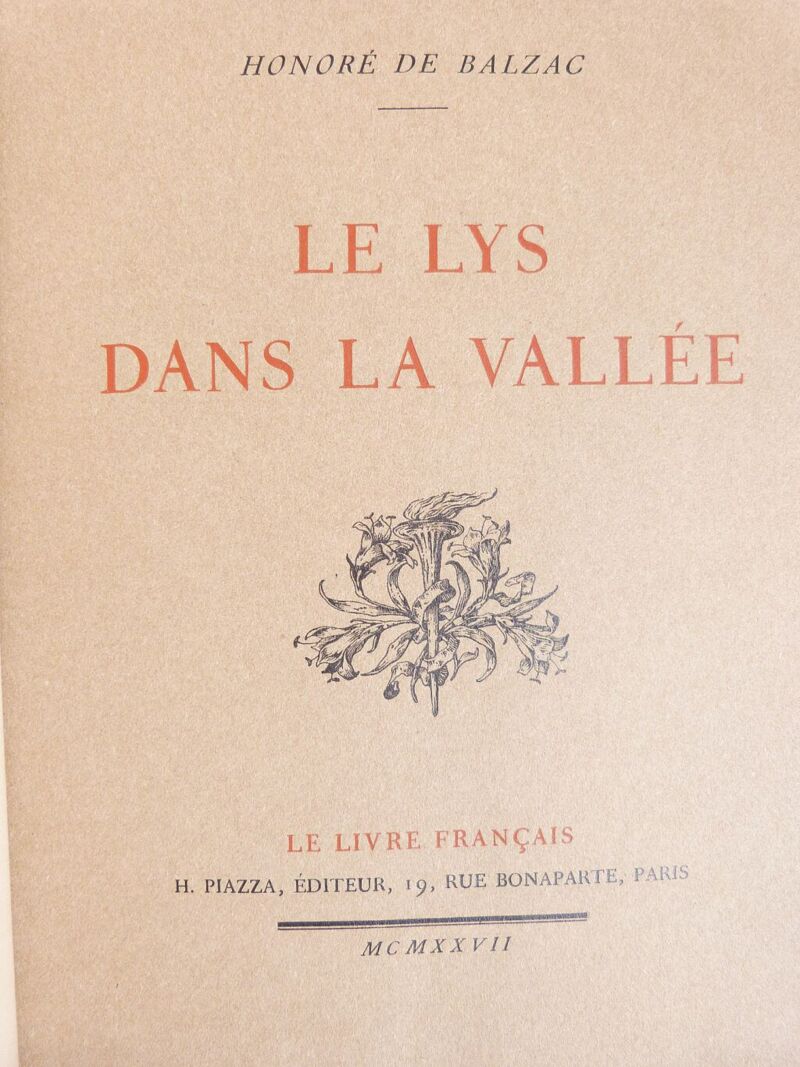 Le Lys Dans La Vallée Film Le lys dans la vallée - Librairie KOEGUI