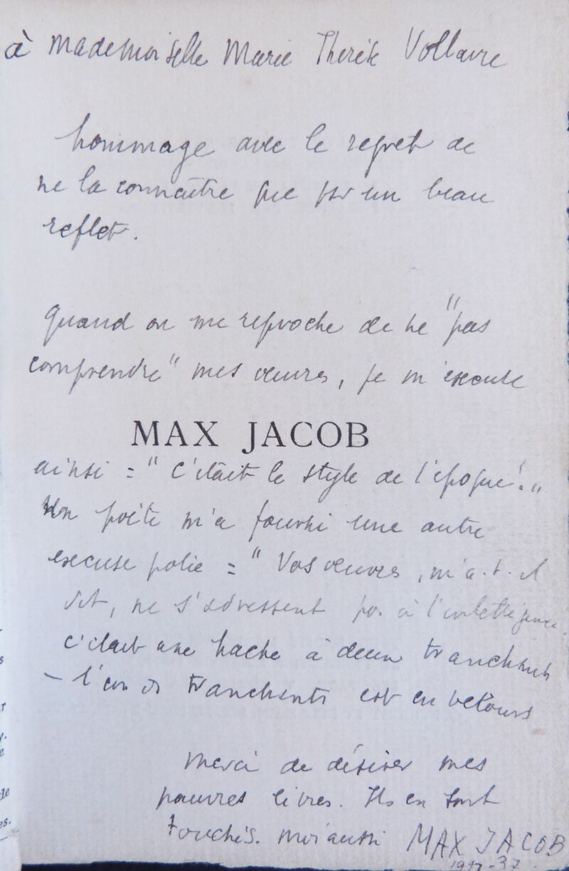 Le à dés, Max JACOB Librairie KOEGUI