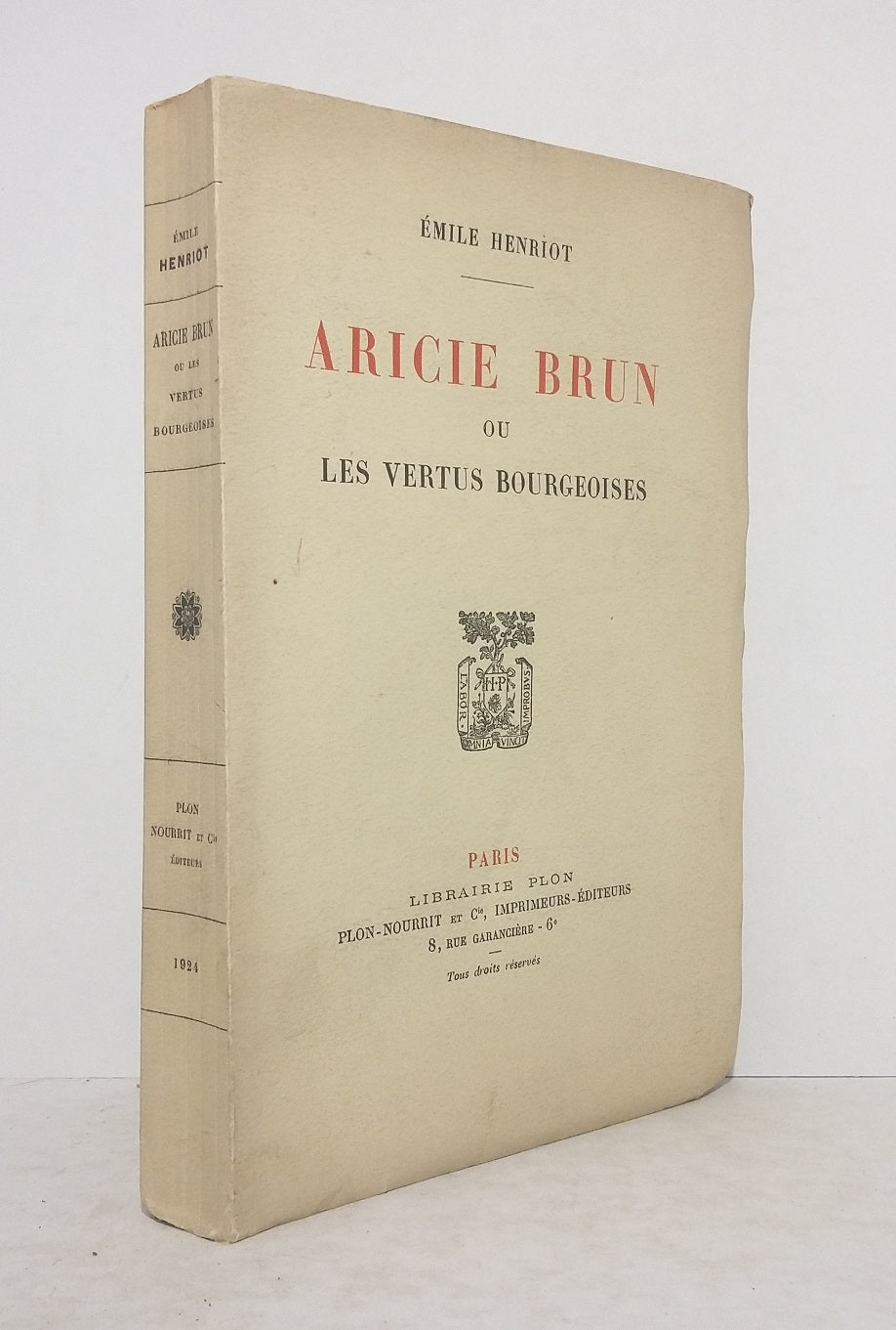 Aricie Brun, or the Virtues of the Bourgeoisie (Manners of Yesteryear)