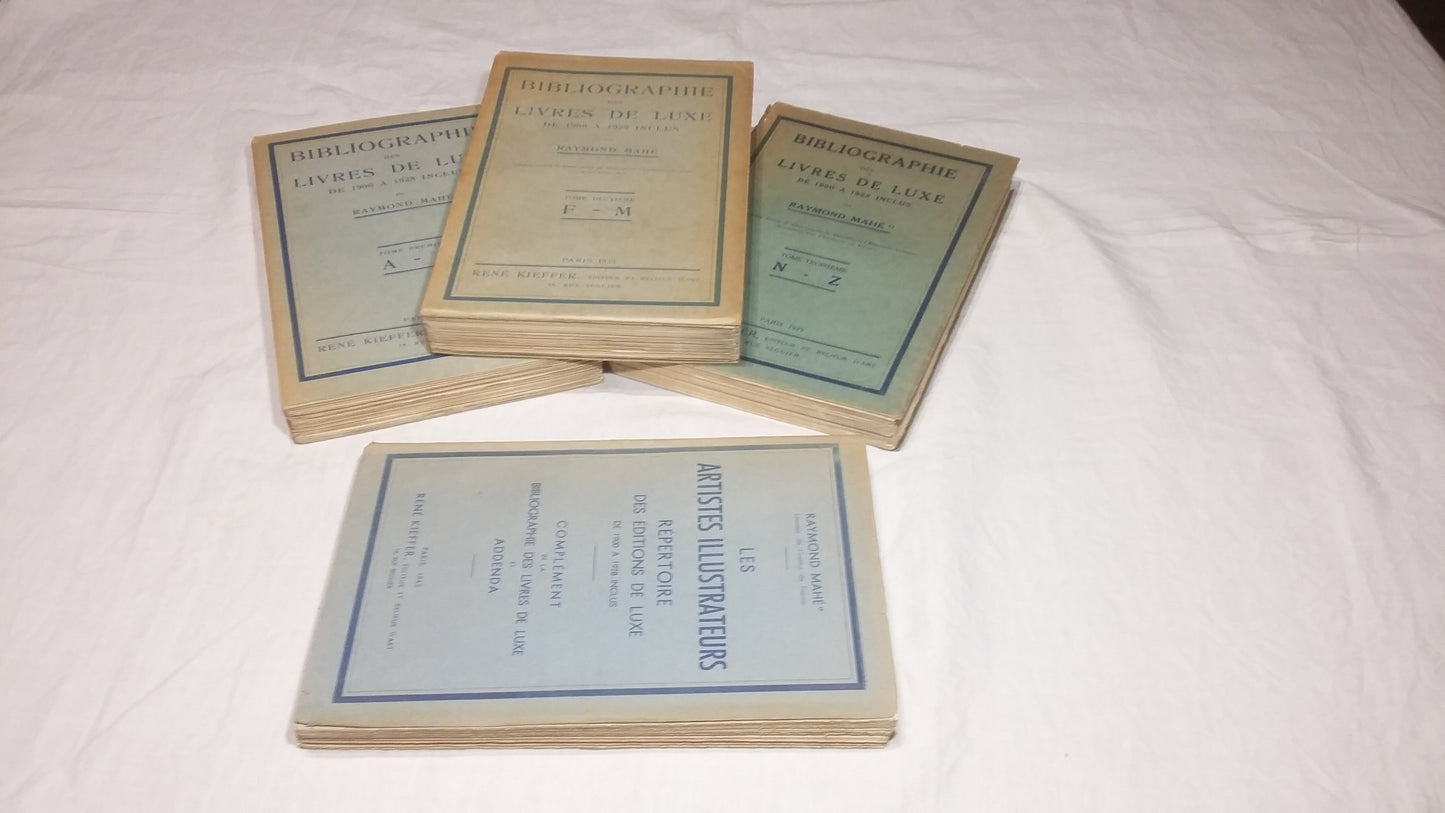 Bibliographie des livres de luxe de 1900 à 1928 inclus - Tome 1 à 3.