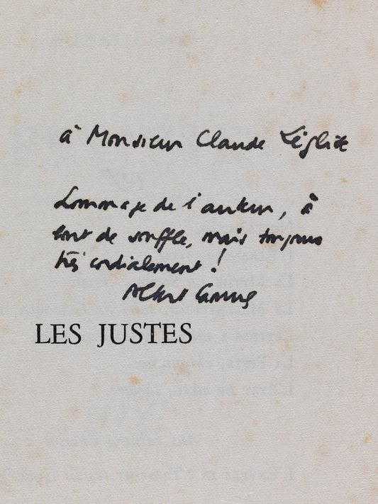 Les Justes. Pièce en cinq actes.