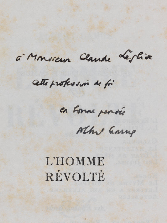 L’Homme révolté.