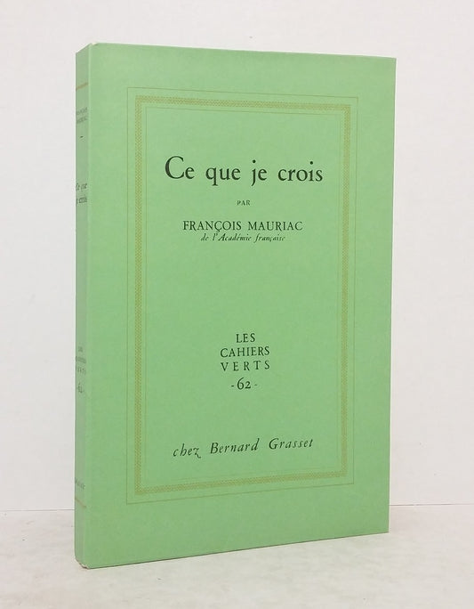 Ce que je crois